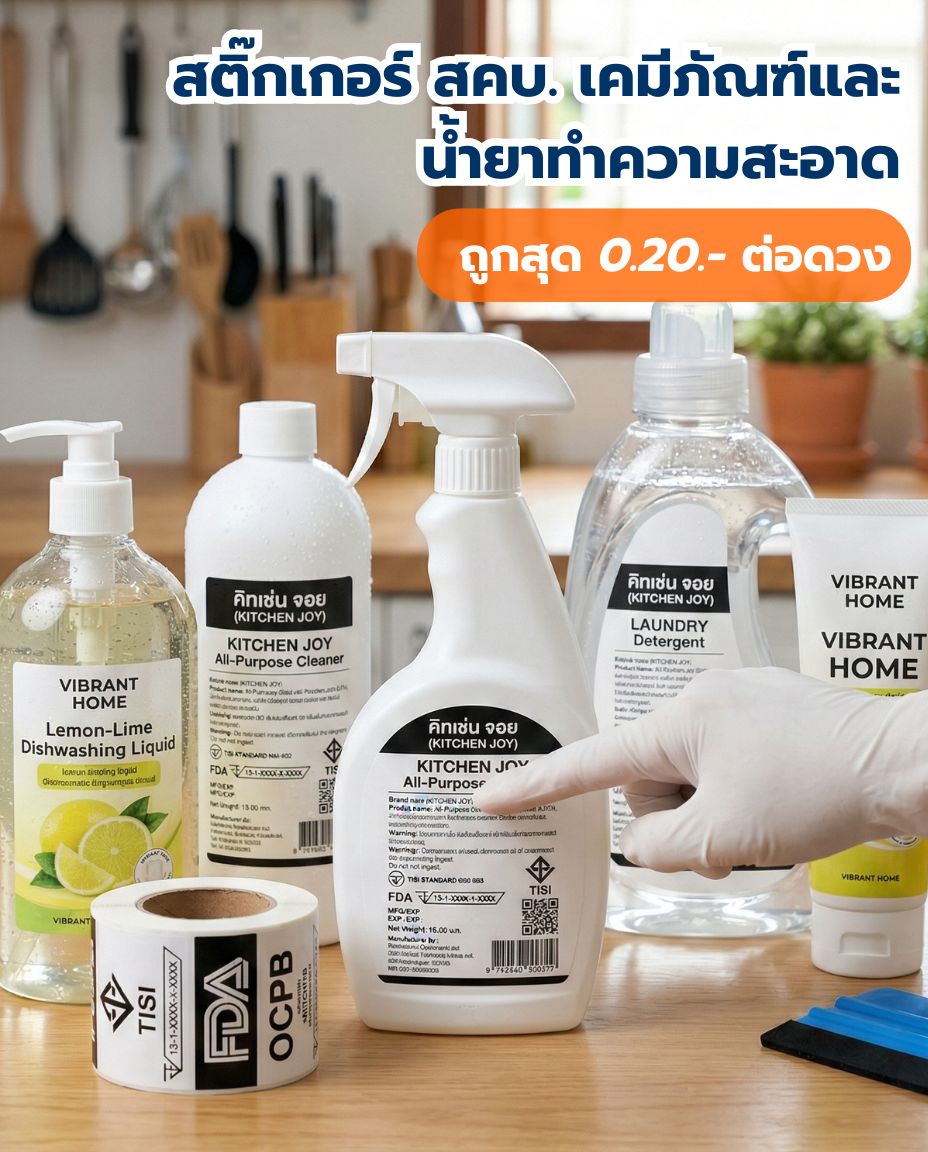 สติ๊กเกอร์ สคบ. สินค้าอุปโภคและของใช้ทั่วไปในบ้าน