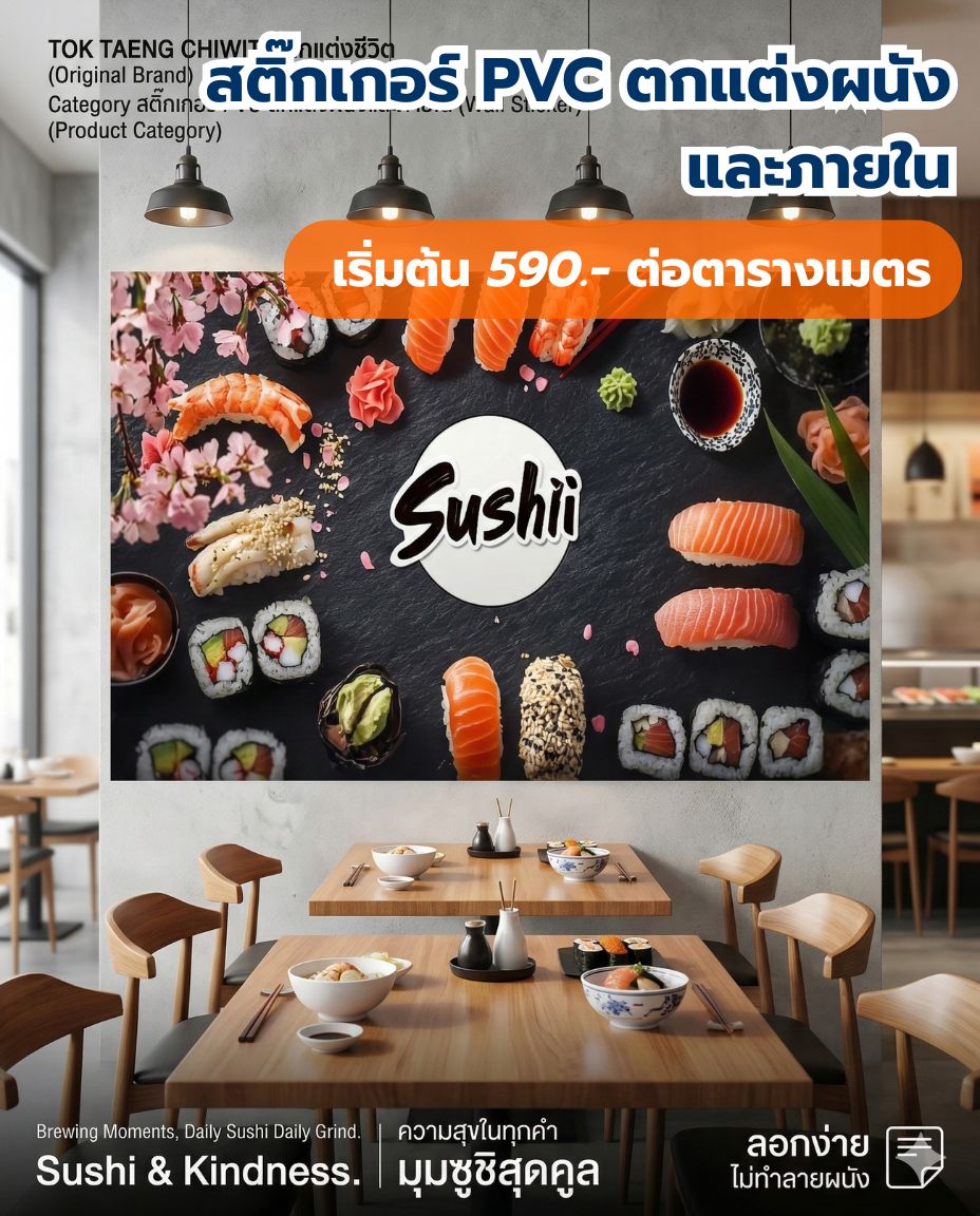 สติ๊กเกอร์ PVC ตกแต่งผนังและภายใน (Wall Sticker)